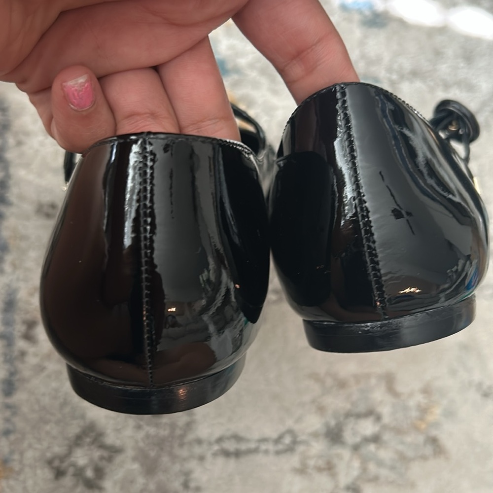 Larroudé Blair Ballet Flat in Black Patent Size 8.5 Parisian Mary Jane Flats - Picture 10 of 12